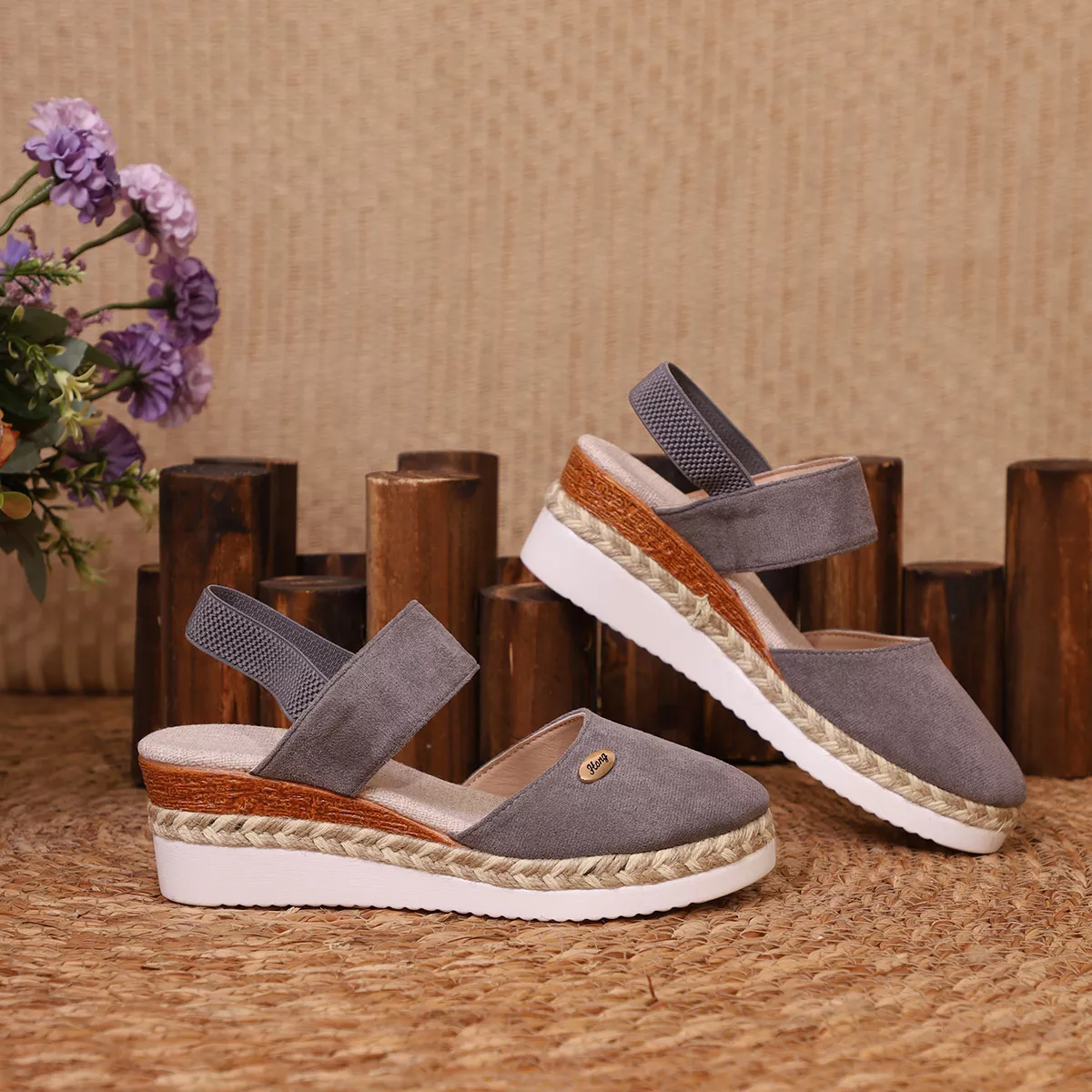Espadrille Wedge Sandals with Ankle Strap - Image 13