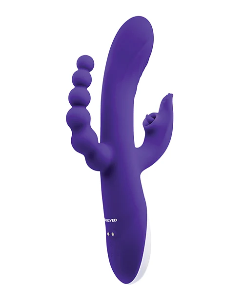 Evolved Lick Me Triple Stim Vibe - Purple - Image 3