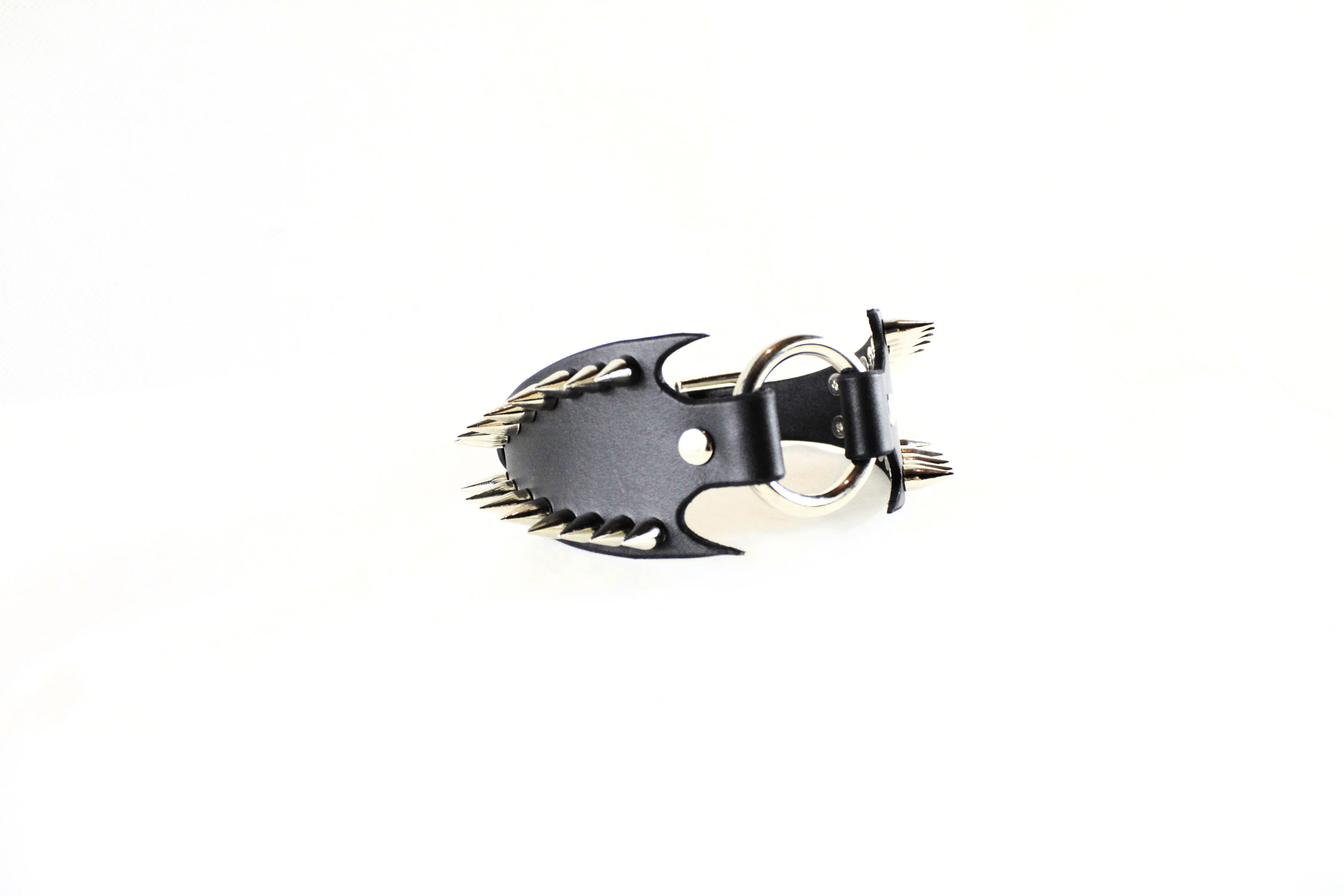 Leather Submissive Collar – Spiked BDSM Posture Piece