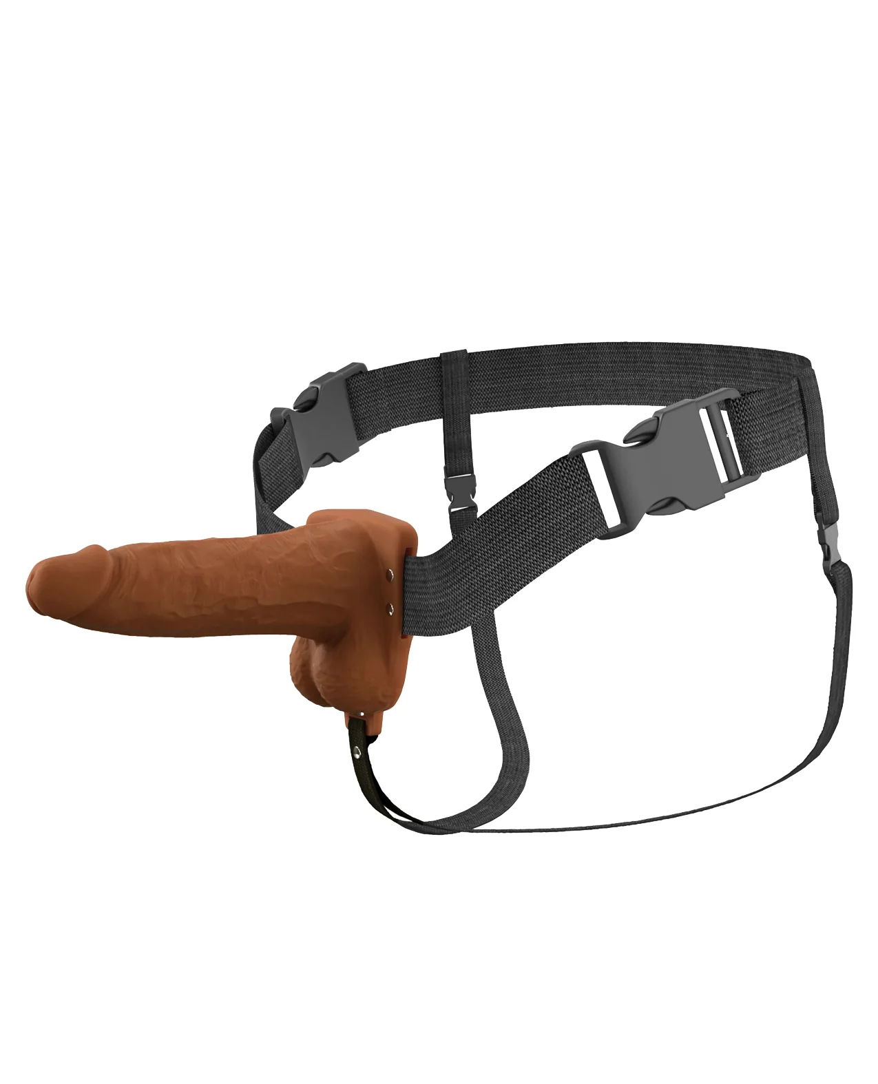 Fantasy X-Tensions Elite 6" Vibrating Hollow Strap-On - Brown - Image 4
