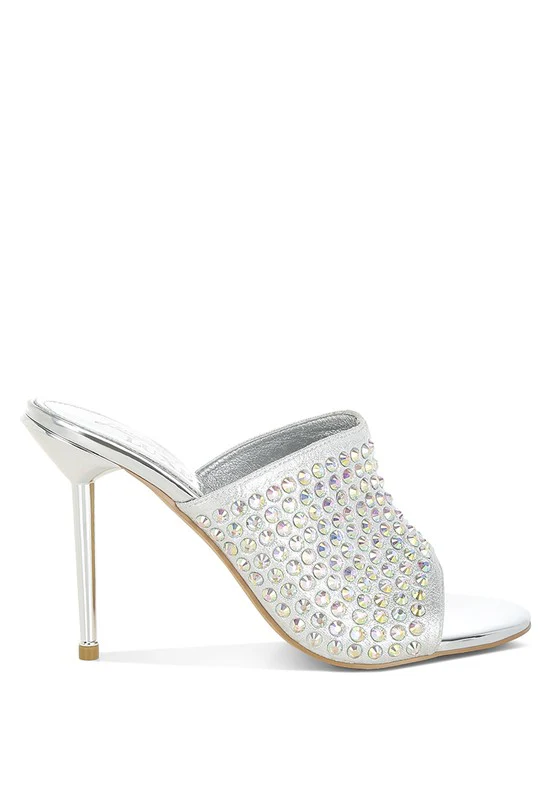 Farasha AB Rhinestone Slip-On Stiletto Heels - Image 7