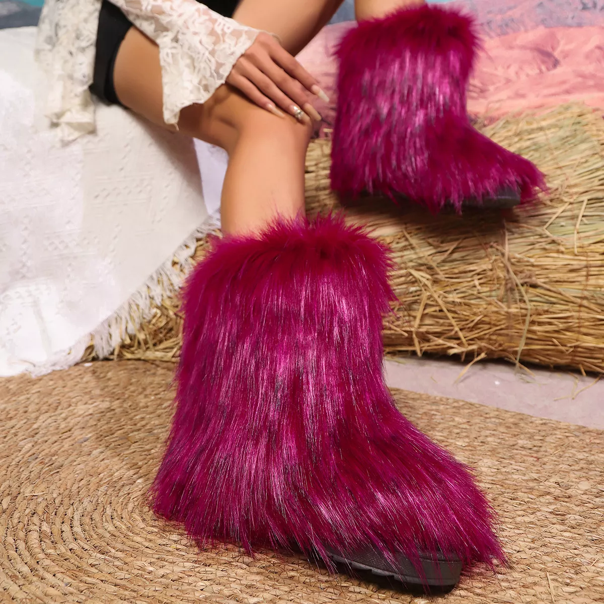 Faux Fur Winter Boots - Image 8