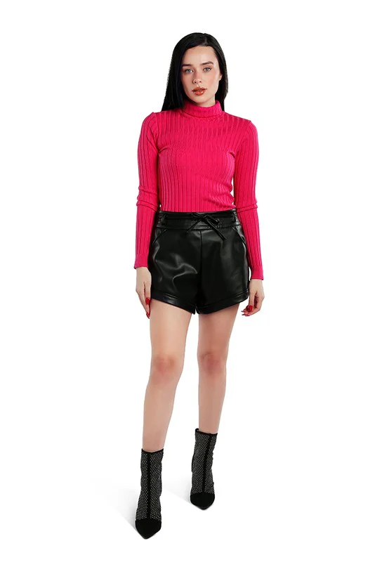 Faux Leather Shorts - Image 6