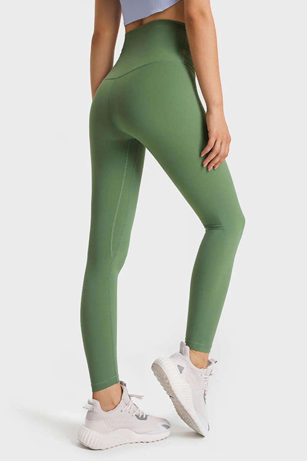 Feel Like Skin Elastic Waistband Yoga Leggings - Image 9