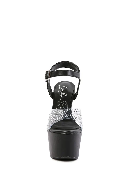 First Date Ultra High Heel Clear Sandals - Image 23
