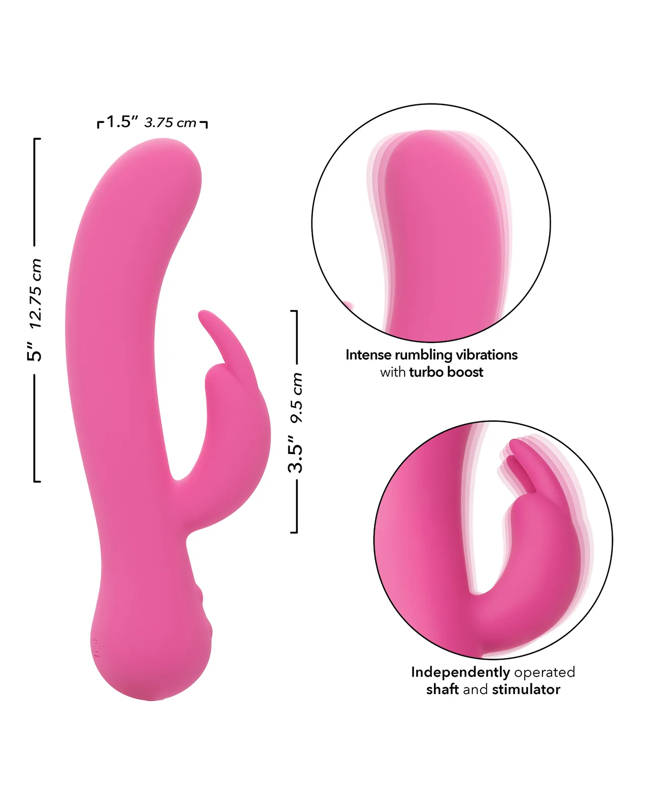 First Time Rechargeable Rabbit Vibrator - Pink - Image 5