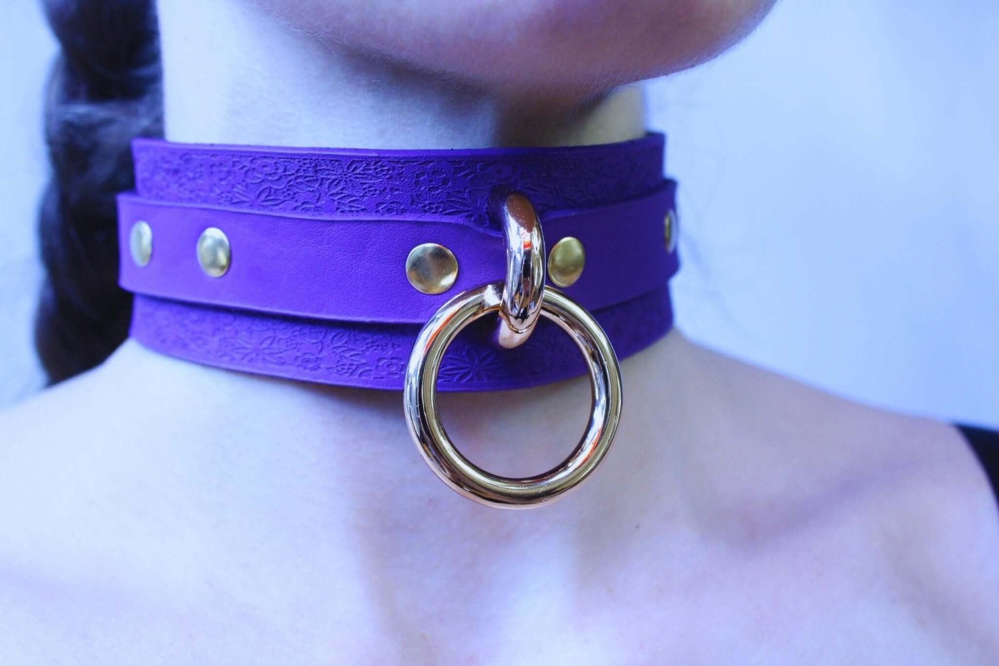 Floral Bdsm Collar Flowers Pattern - Ideal Gift for Slaves - Image 4