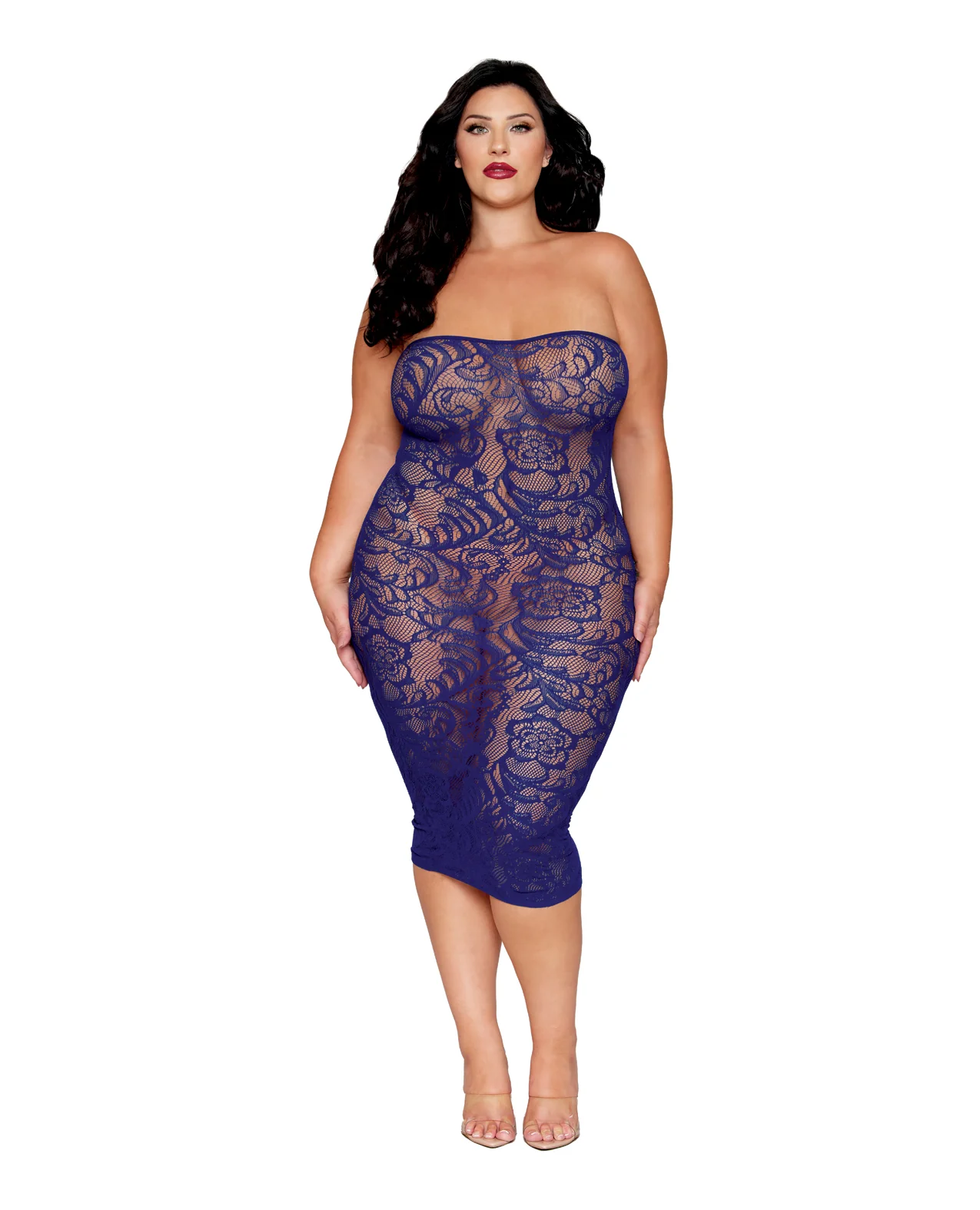 Floral Pattern Strapless Gown w/Removable Shrug 2 pc Set - Eclipse QN - Image 2