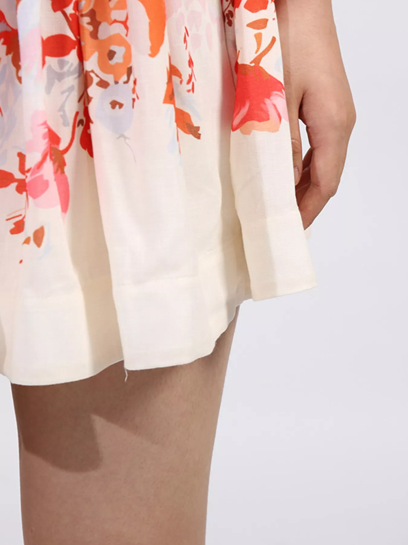 Floral Print Sleeveless A-Line Mini Dress - Image 9