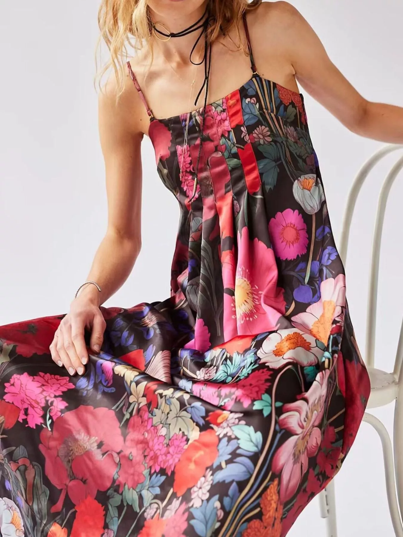 Floral Print Sleeveless Maxi Dress - Image 8