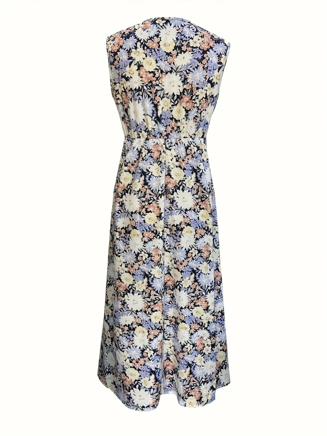 Floral Sleeveless Midi Dress - Image 5