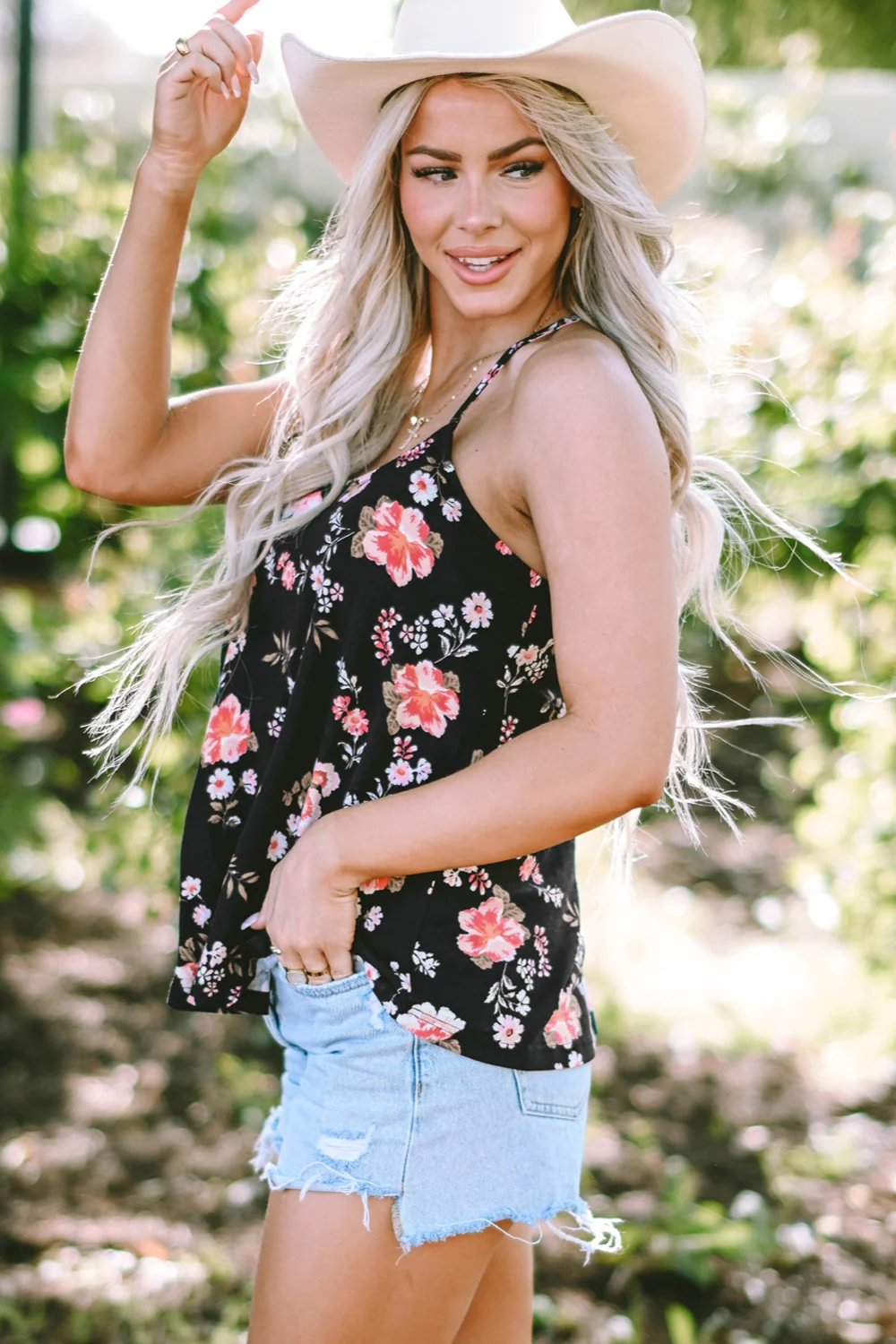 Floral Spaghetti Strap Cami - Image 3