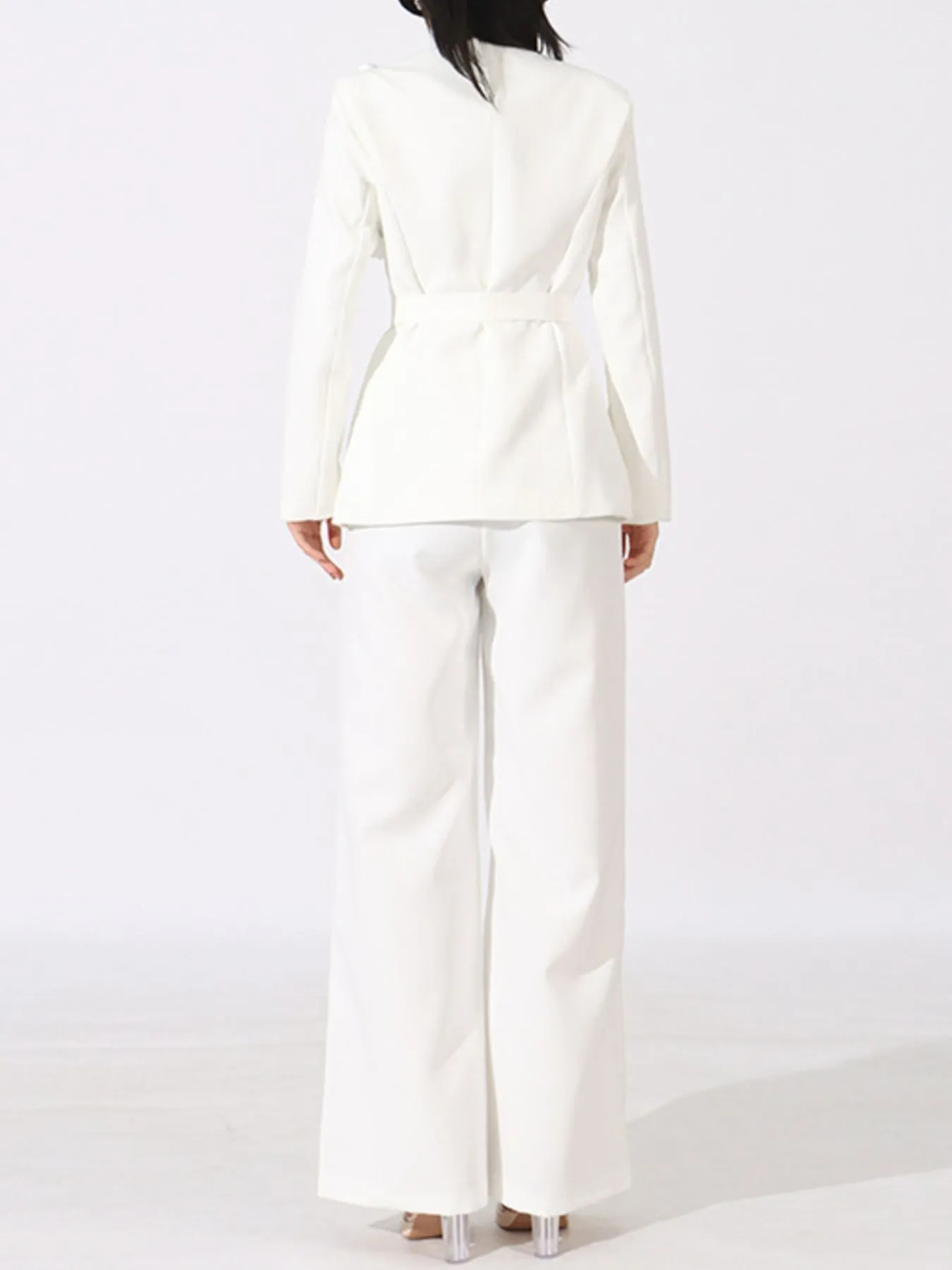 Flower Long Sleeve Blazer and Pants Set - Image 8