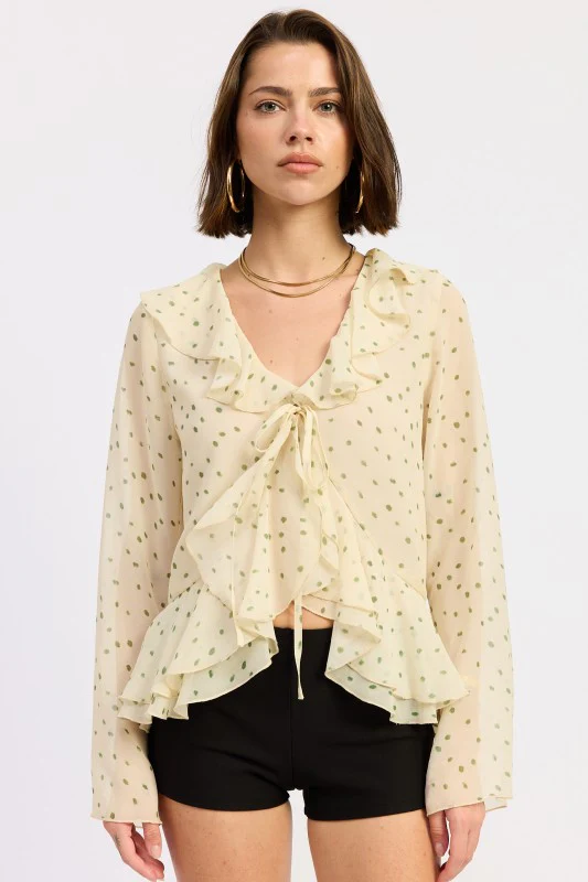FLUTTER OPEN BUTTERFLY TOP