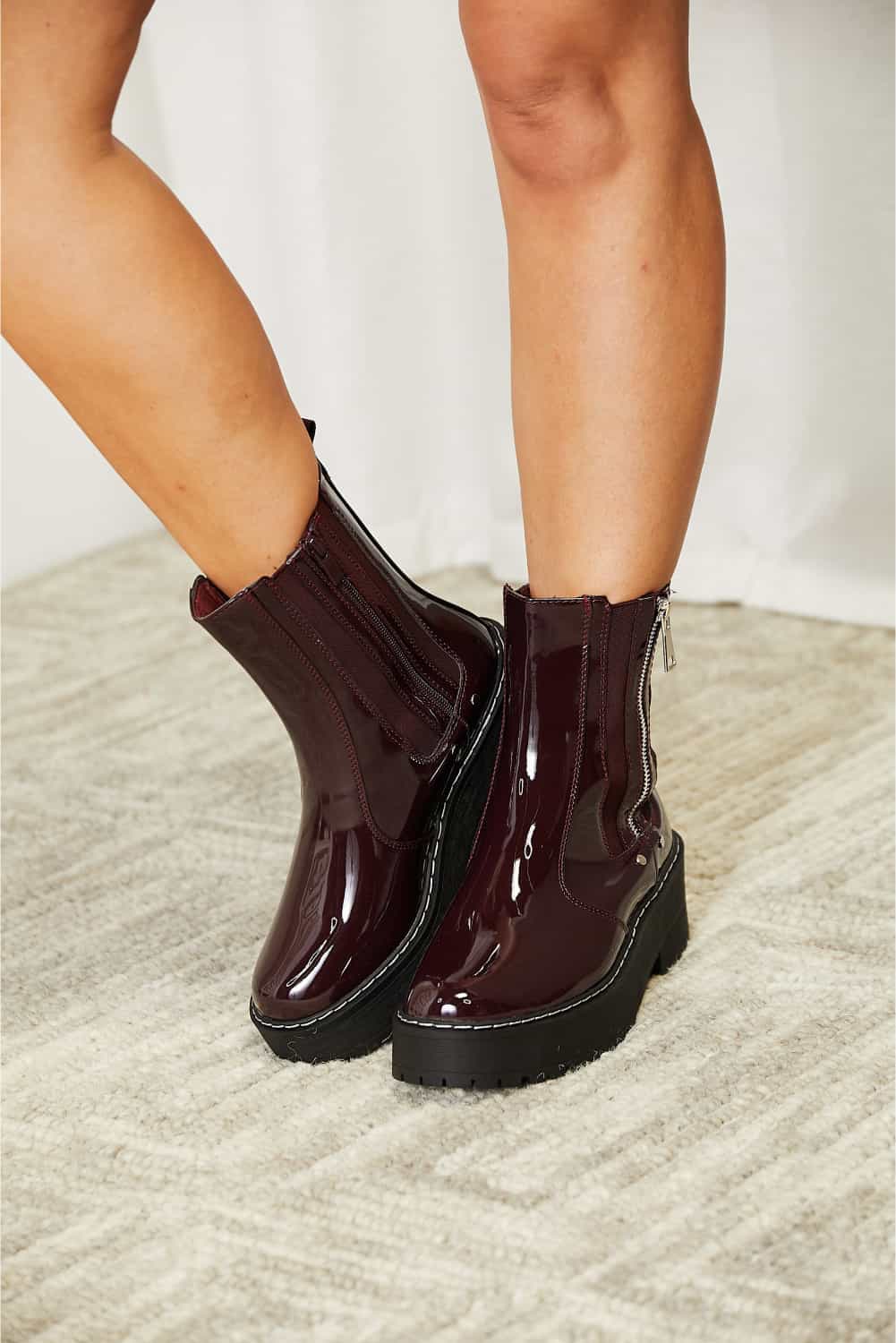 Forever Link Side Zip Platform Boots - Image 5