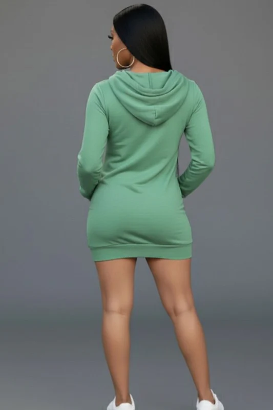 French Terry Hoodie Dress - Image 10
