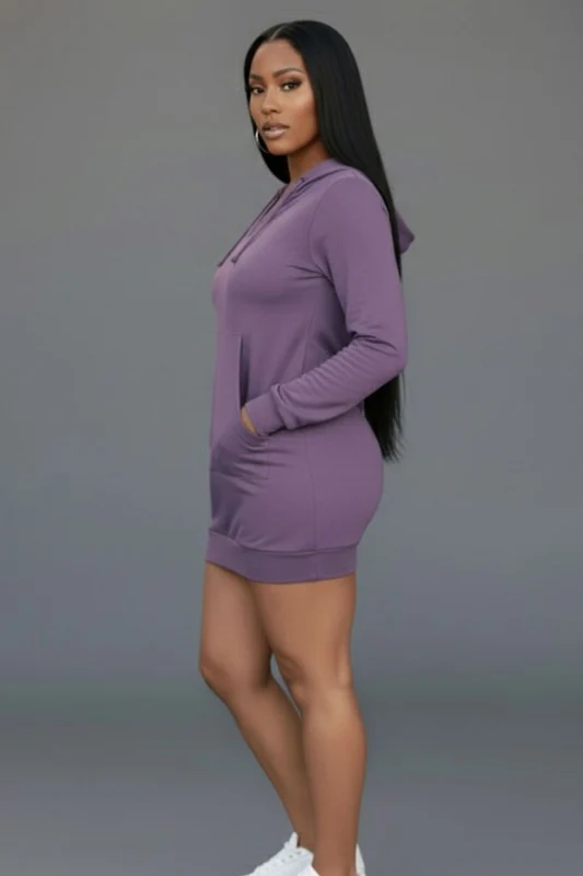 French Terry Hoodie Dress - Image 12