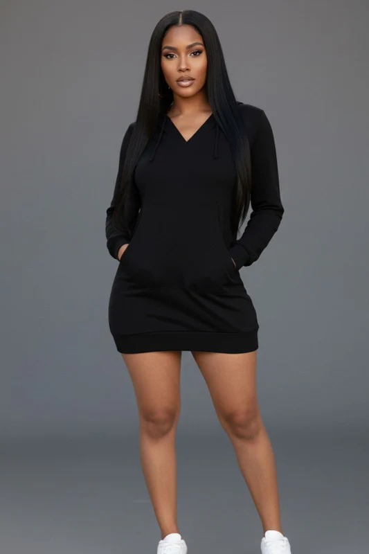 French Terry Hoodie Dress - Image 5