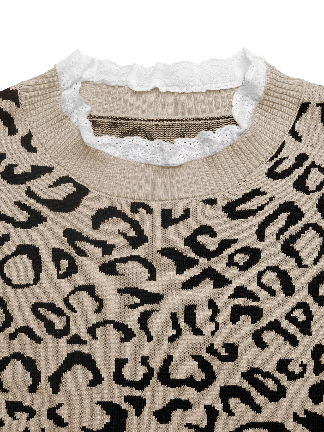 Frill Leopard Long Sleeve Sweater - Image 7