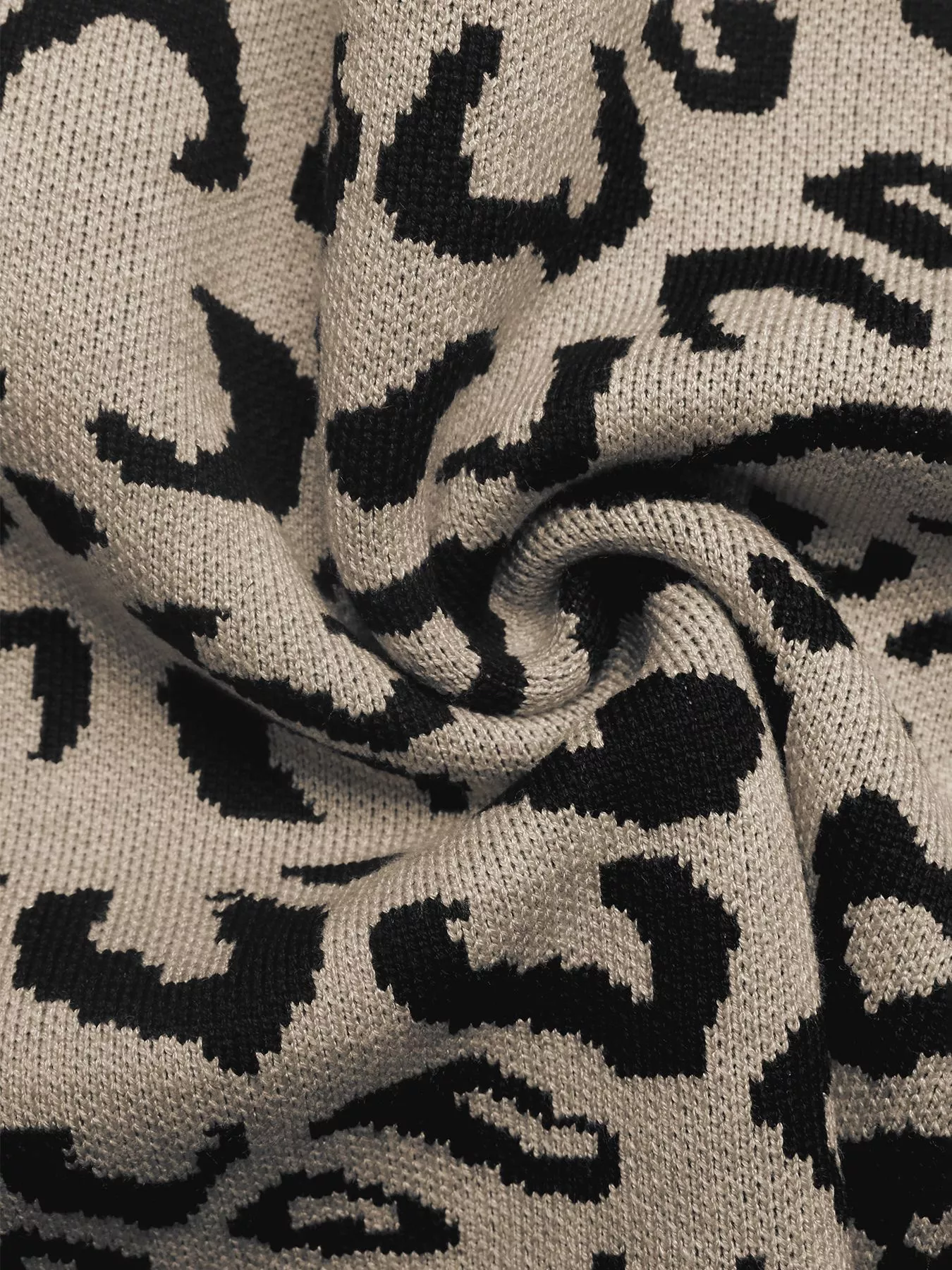 Frill Leopard Long Sleeve Sweater - Image 8