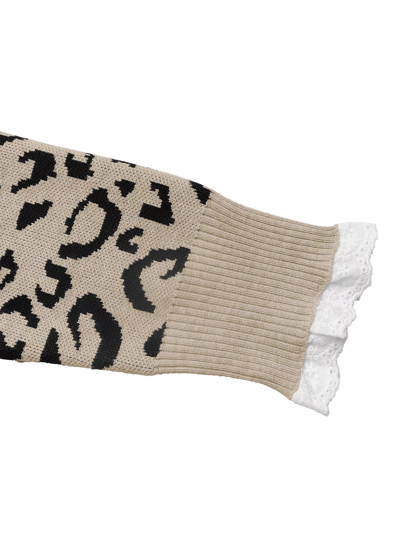 Frill Leopard Long Sleeve Sweater - Image 9