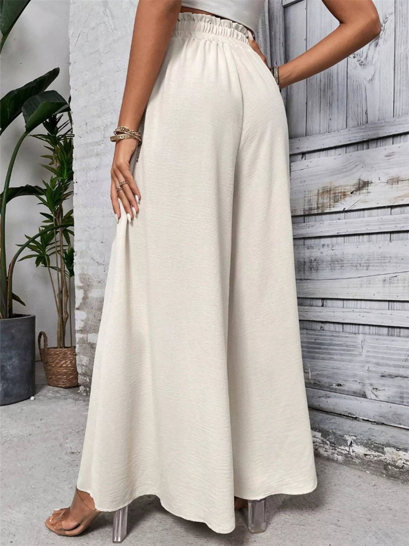 Frill Wide Leg Pants - Image 2