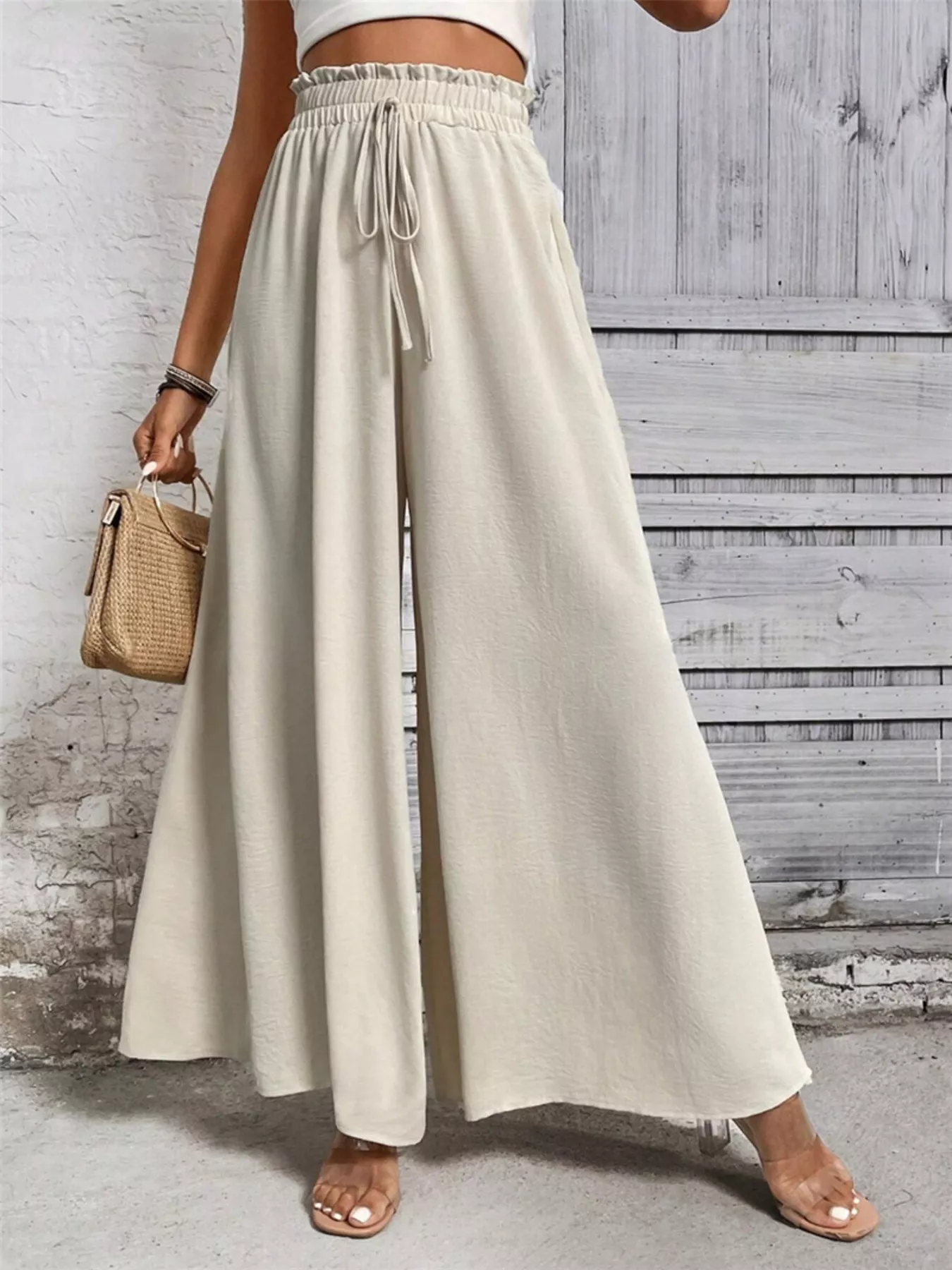 Frill Wide Leg Pants - Image 5