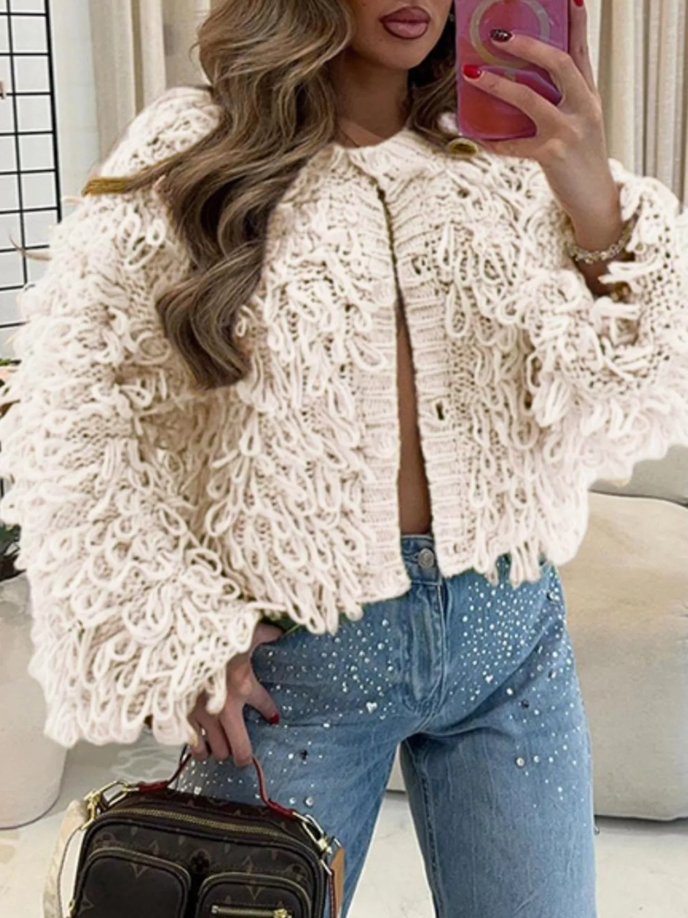Fringe Button Up Cardigan - Image 17