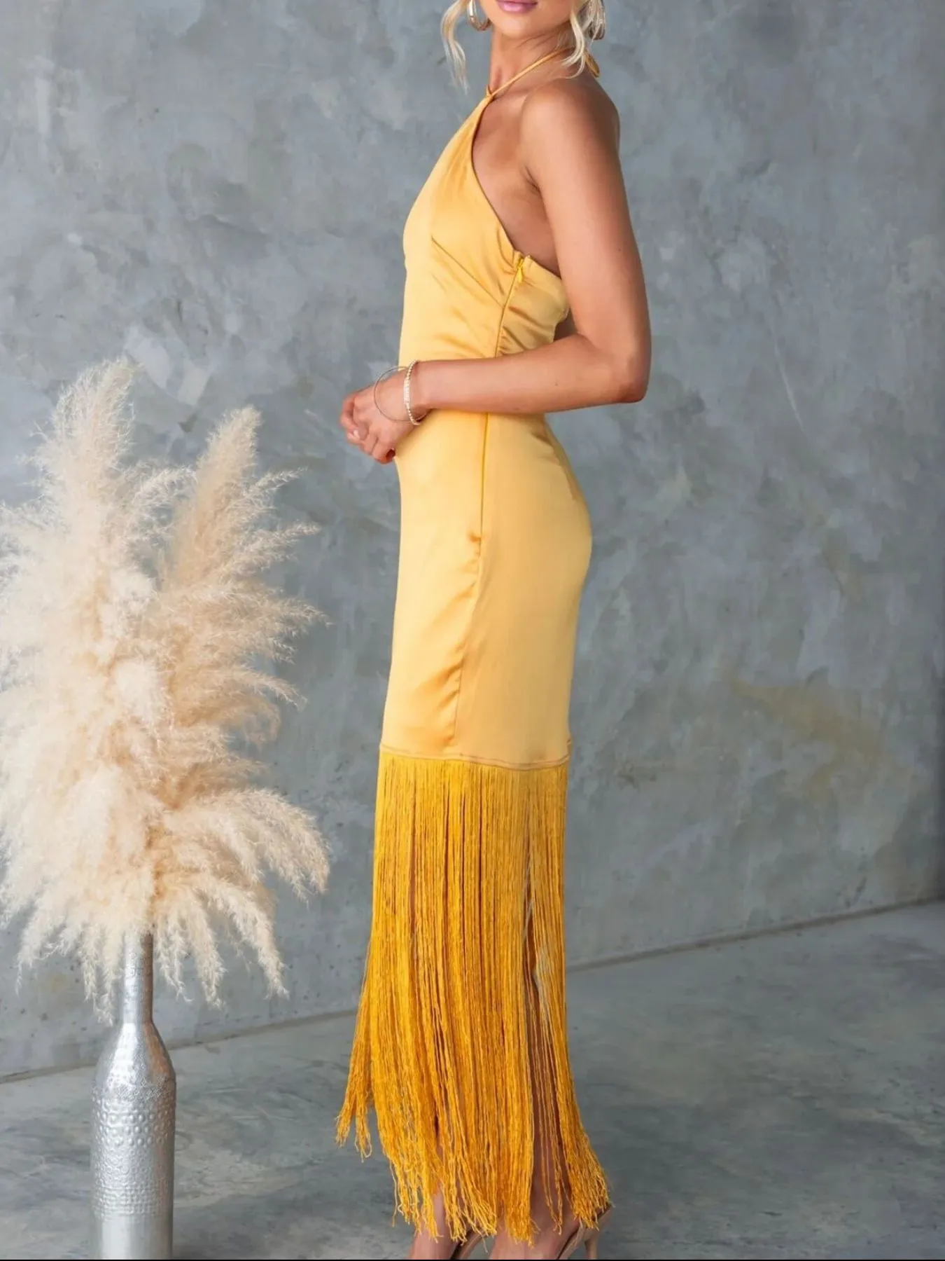 Fringe Halter Neck Dress - Image 8