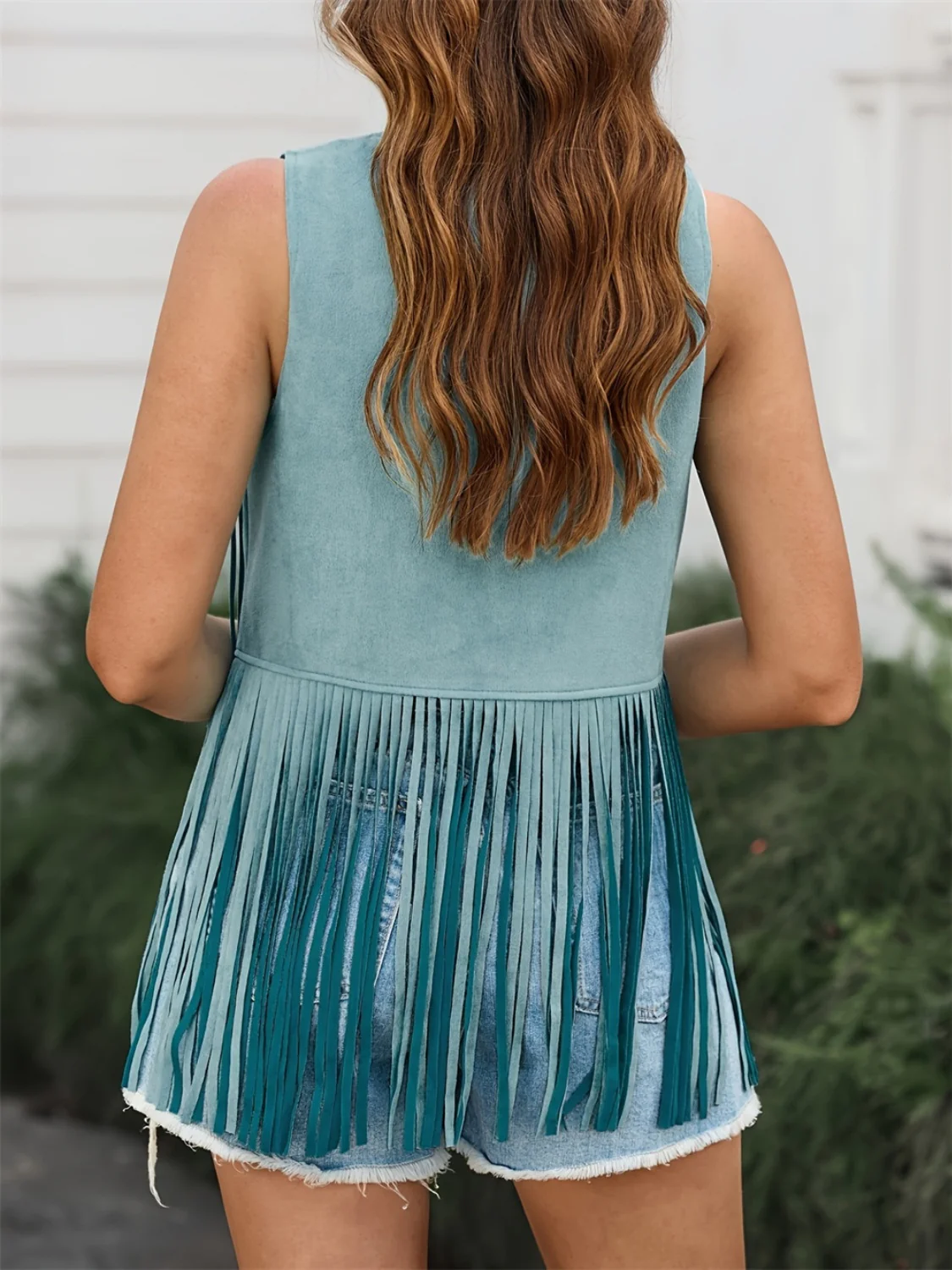 Fringe Open Front Vest Coat - Image 18