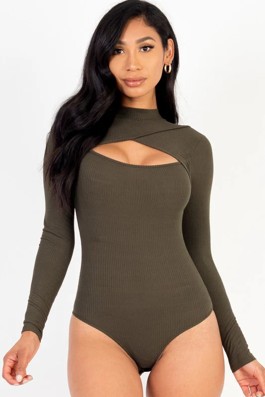 Front Cutout Long Sleeve Bodysuit - Image 13