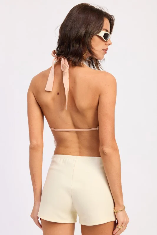 FRONT TIE SEQUIN HALTER TOP - Image 9