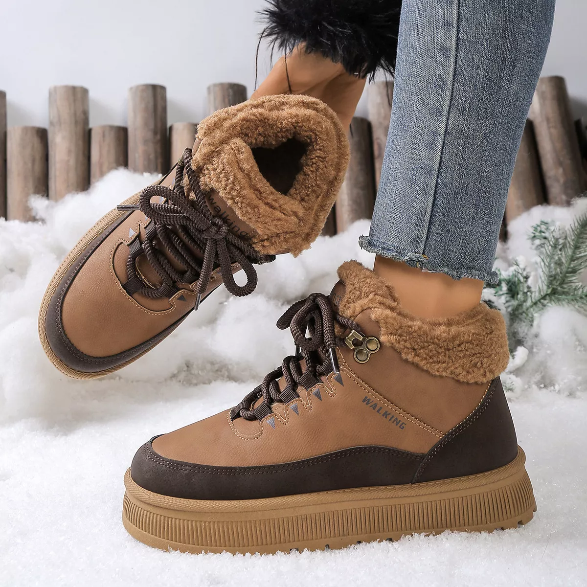 Fur-Lined Ankle Boots - Image 7