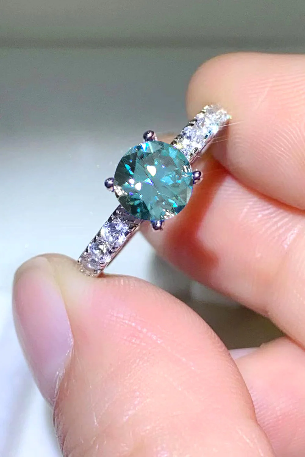 Future Style 1 Carat Moissanite Side Stone Ring - Image 2