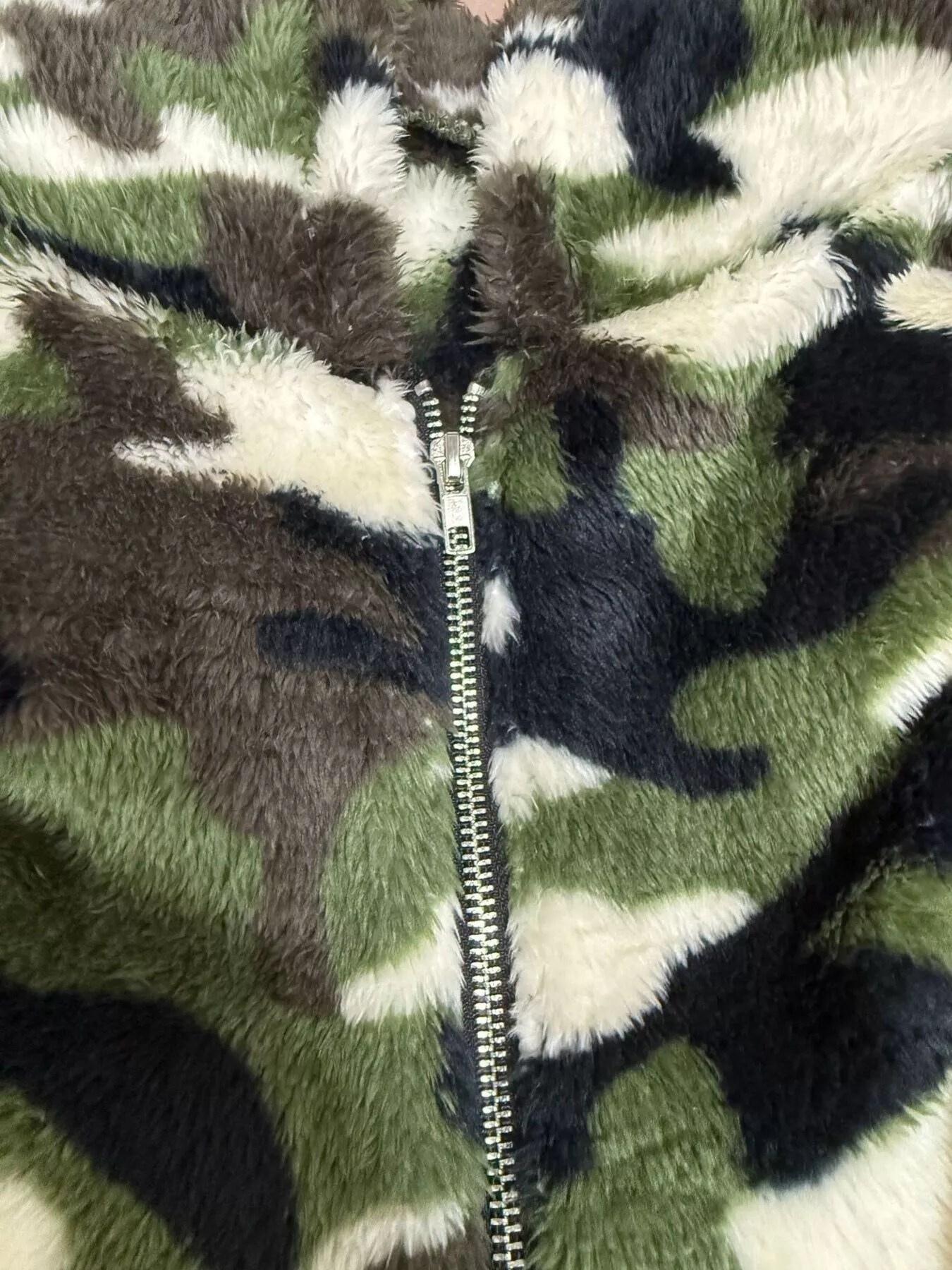 Fuzzy Camo Zip-Up Hoodie - Image 6