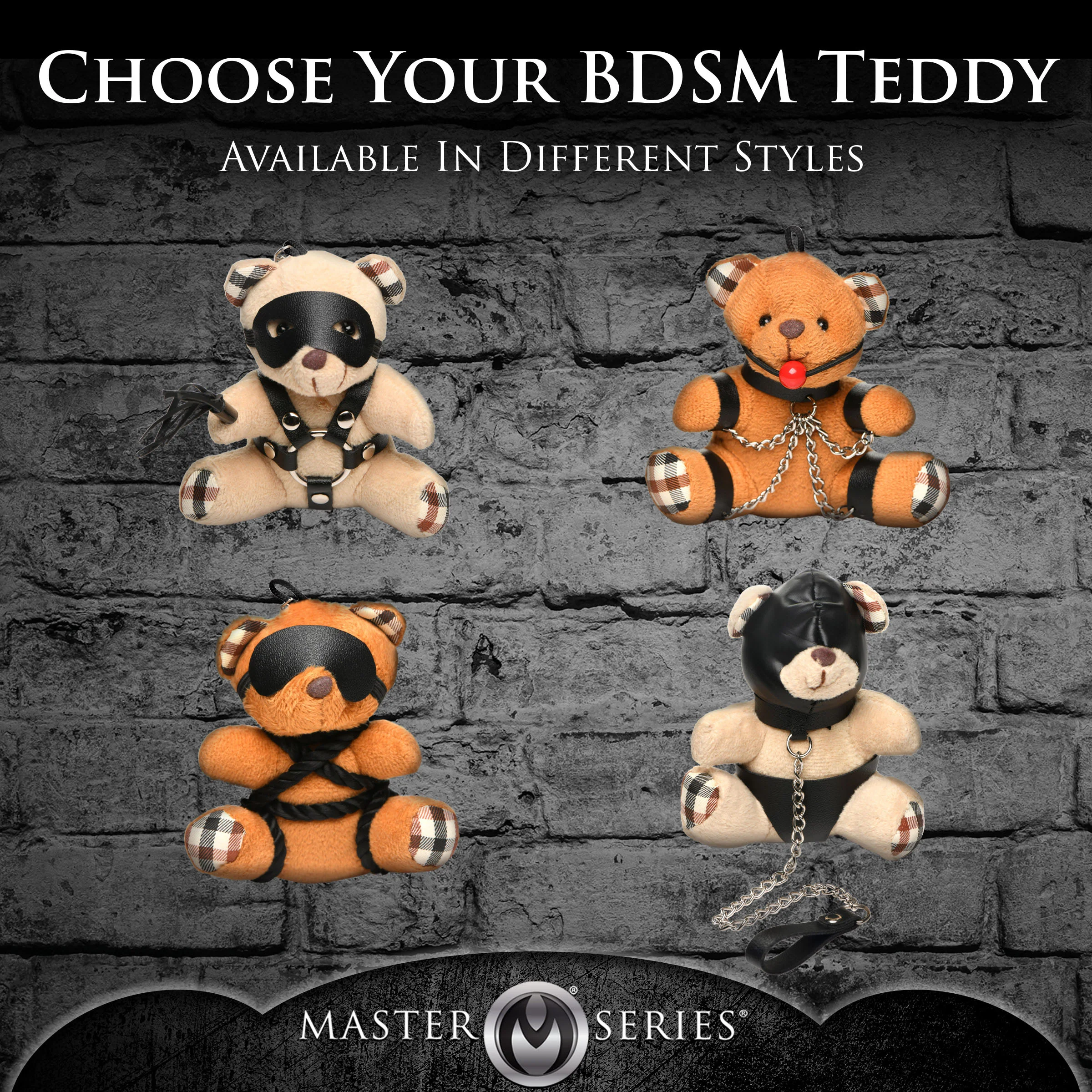 Gagged Teddy Bear Keychain - Image 7