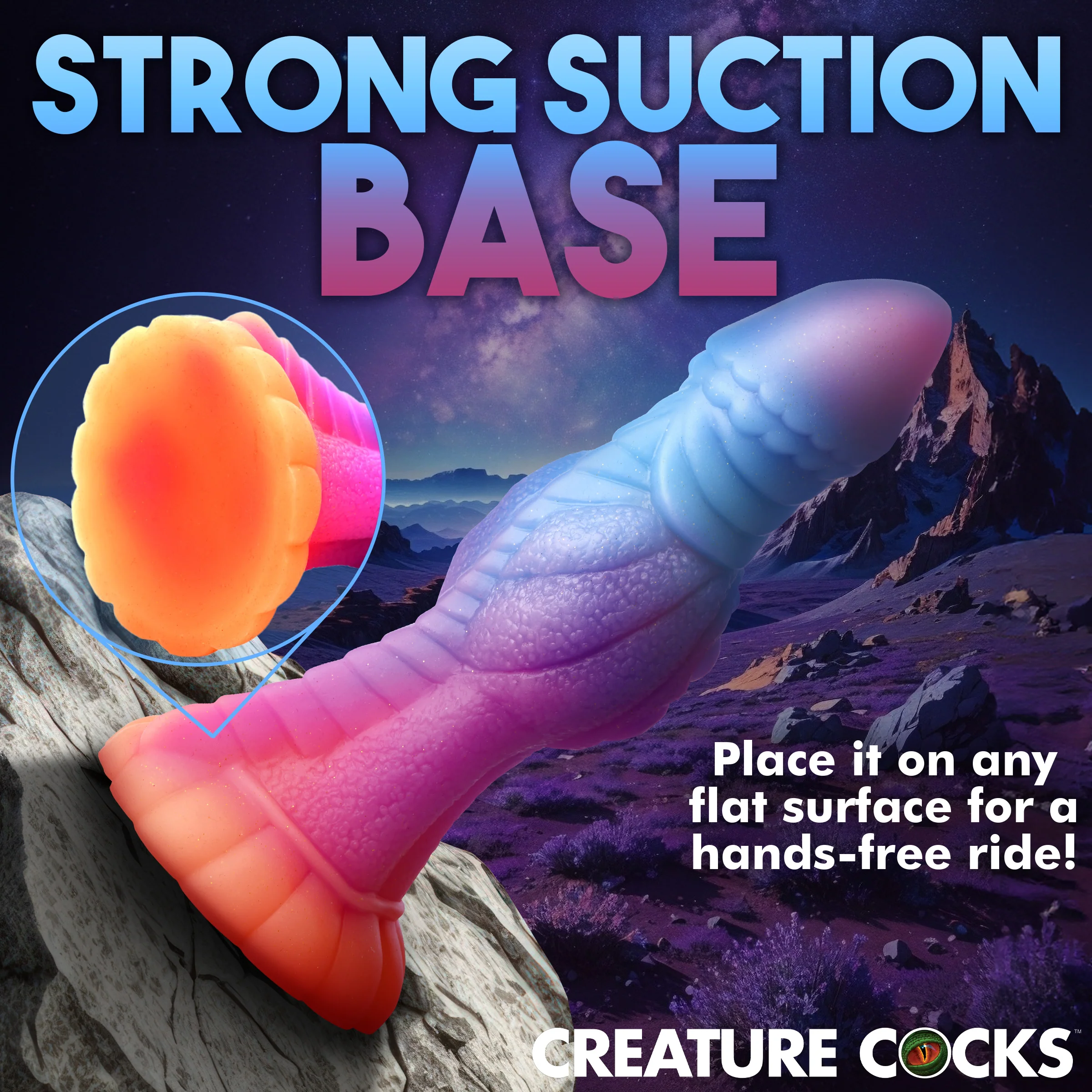 Galactic Cock Alien Creature Glow-in-the-dark Silicone Dildo - Image 8