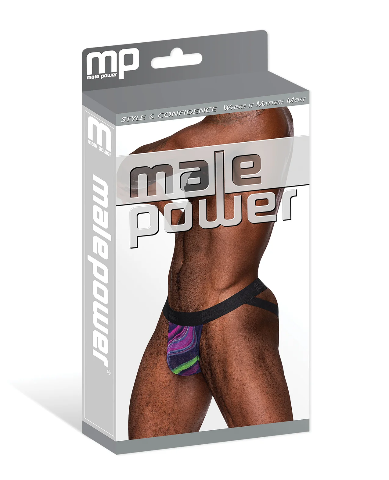 Galactic Sheer Poly Spandex Strappy Ring Jock Multi Color L/XL - Image 3