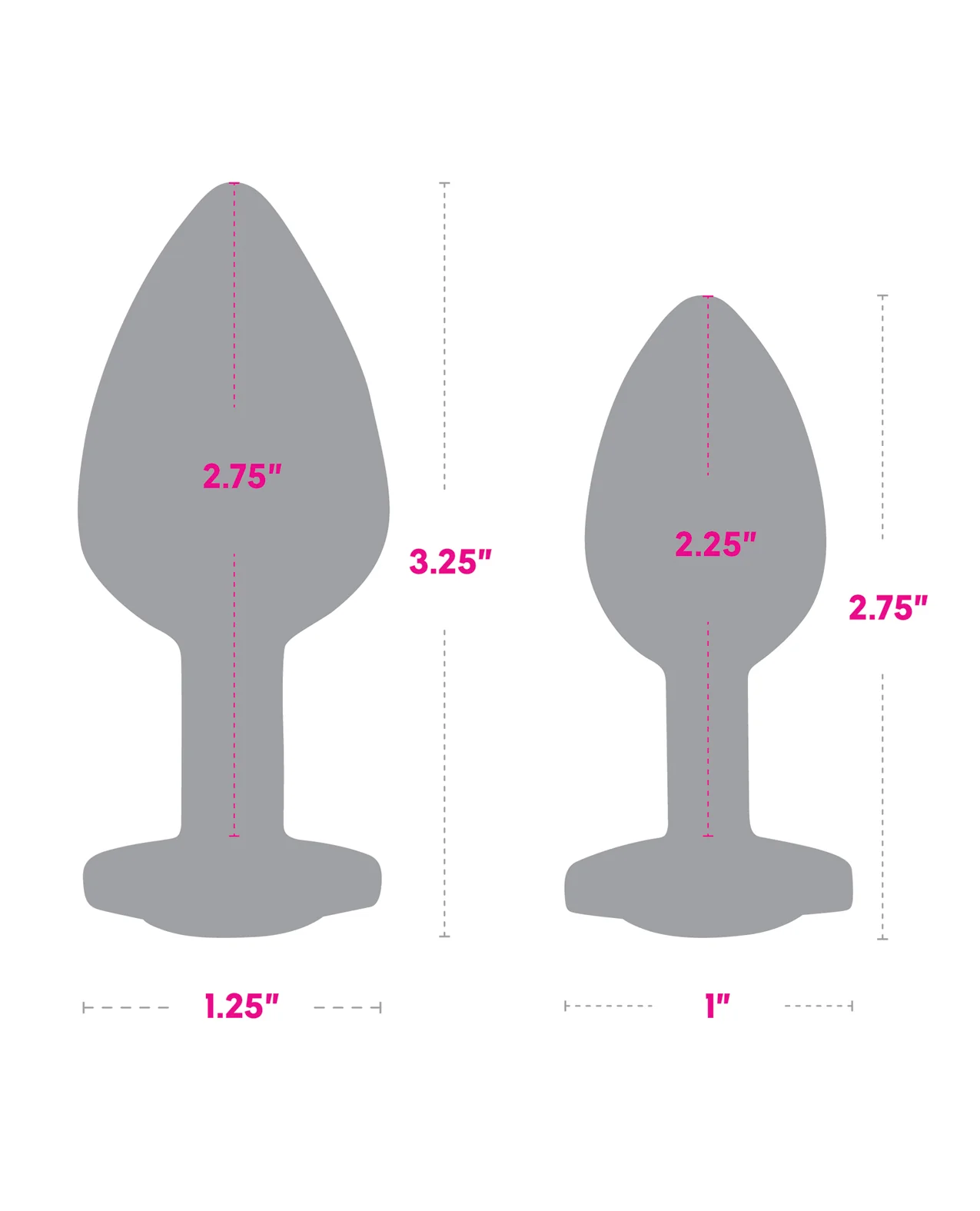 Gemsations 2 pc 2.75" & 3.25" Chrome Anal Training Set - Rainbow - Image 5