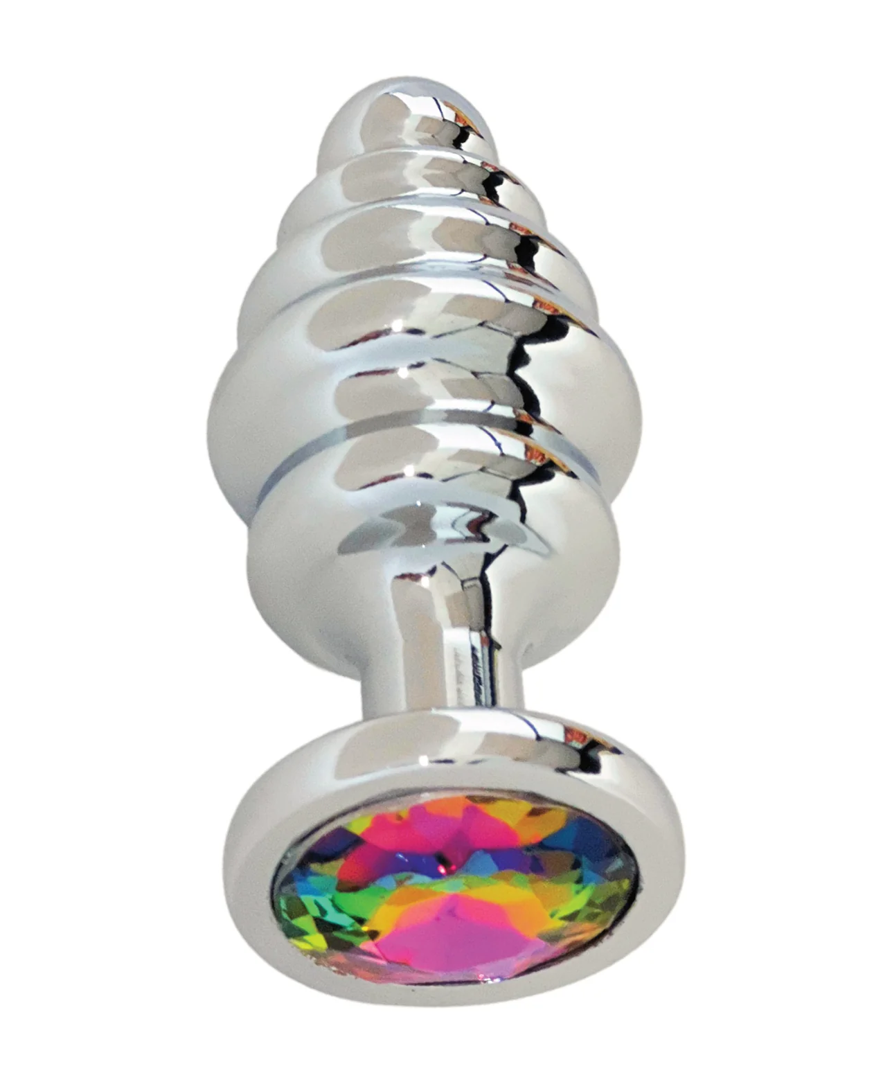 Gender Fluid Excite! Ribbed Plug - Silver - Image 4