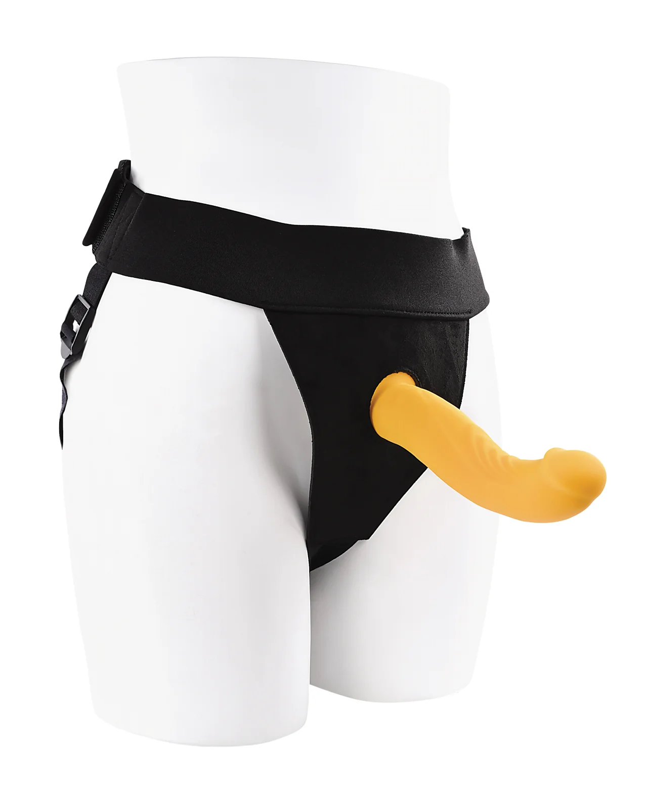 Gender X Sweet Embrace Dual Motor Strap On Vibe w/Harness - Yellow - Image 3