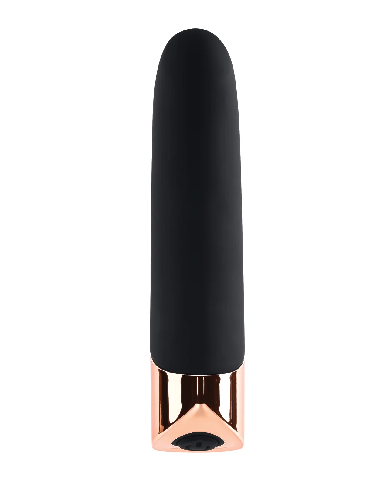 Gender X The Gold Standard Rechargeable Silicone Bullet - Black/Rose Gold - Image 3