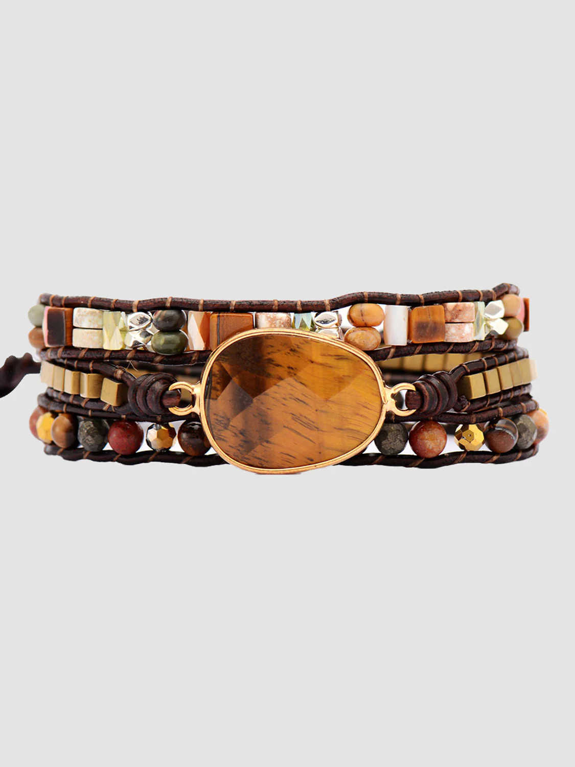 Geometrical Shape Triple-Layer Bracelet - Image 5
