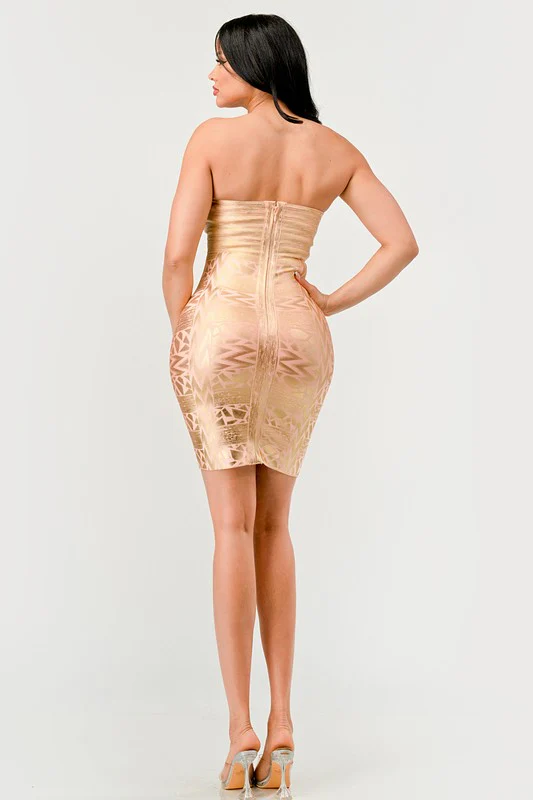Gilded Glamour Strapless Dress - Image 11