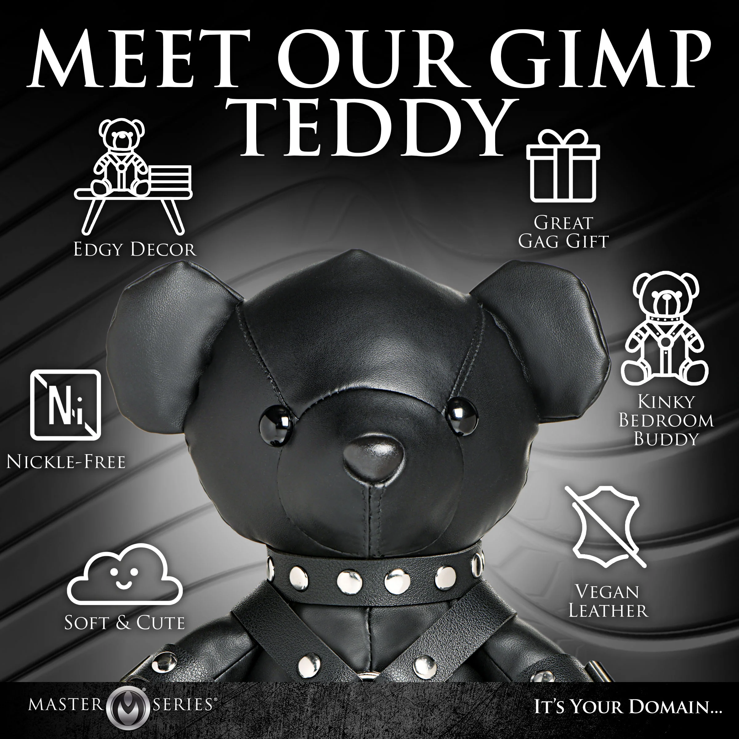 Gimp Teddy Bear - Black - Image 6