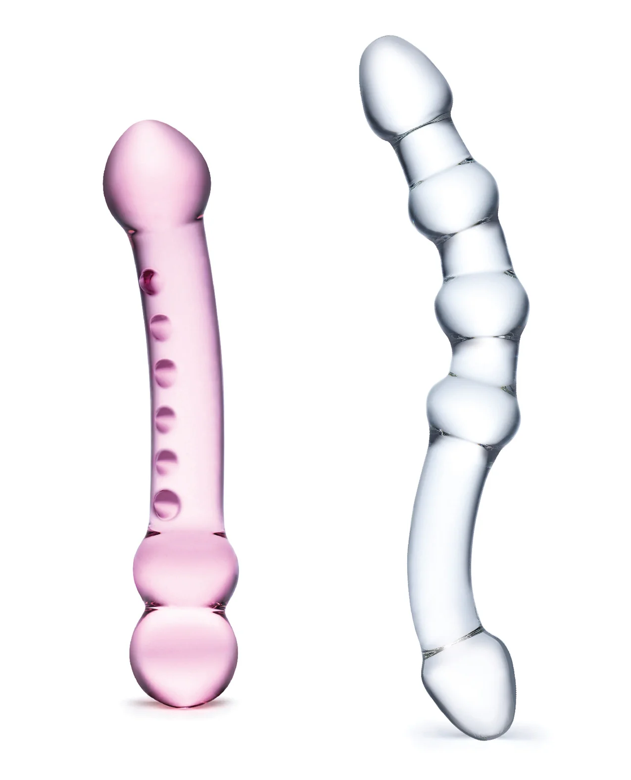 Glas 2 pc Double Pleasure Glass Dildo Set - Image 2