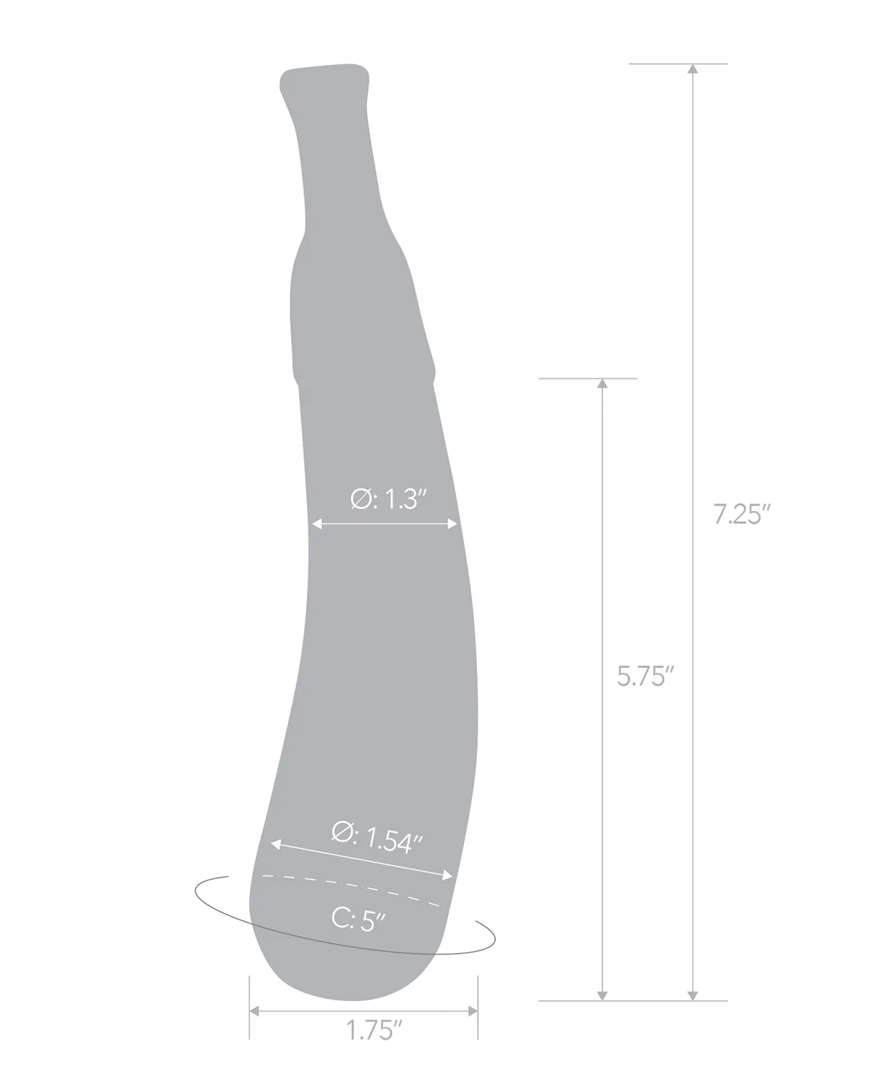 Glas 7.25" Dildo Eggplant Ecstasy - Image 5