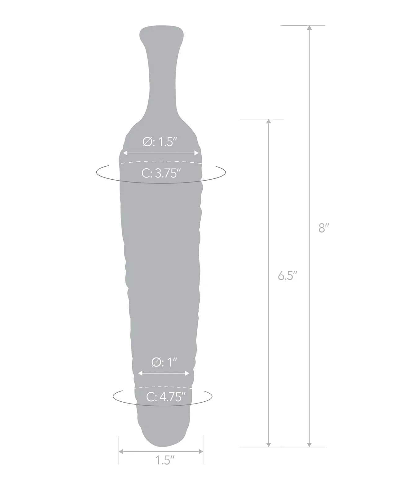 Glas 8" Dildo Cornstar - Image 5