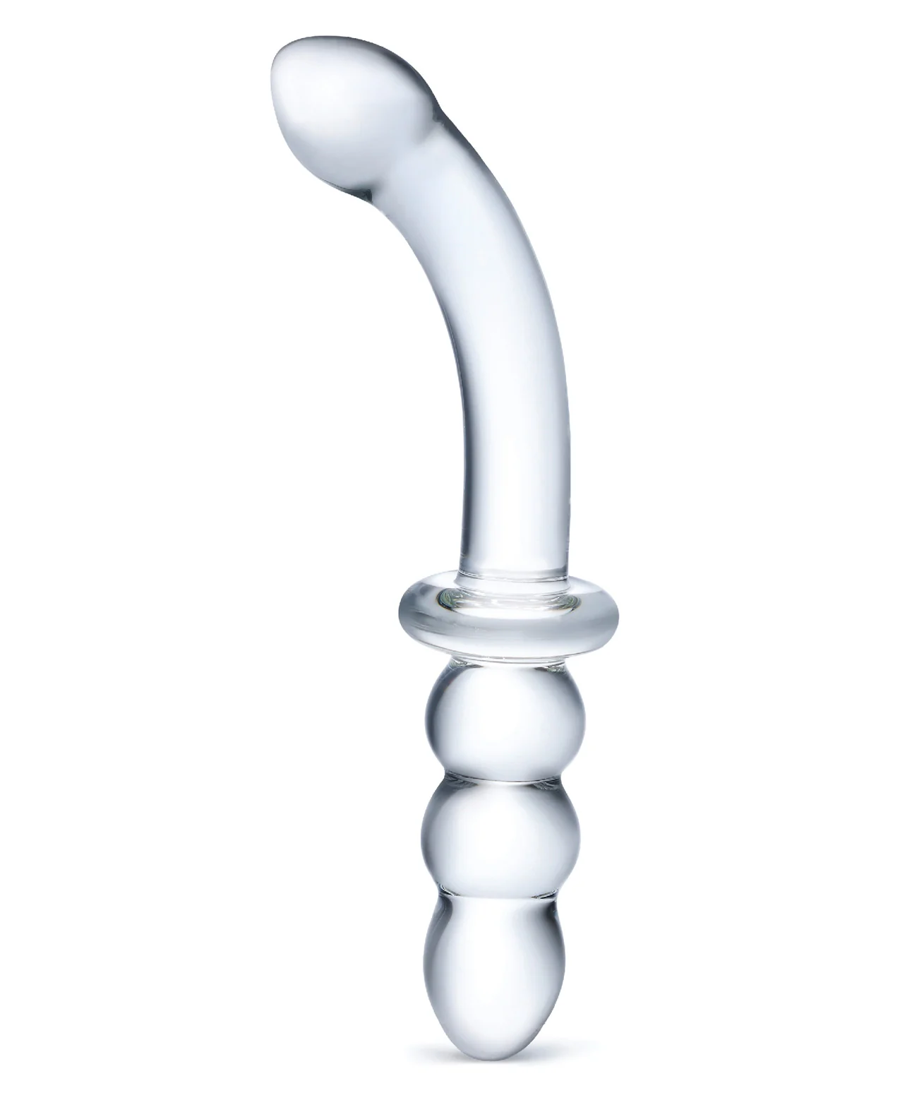 Glas 8" Ribbed G-Spot Glass Dildo - Image 2