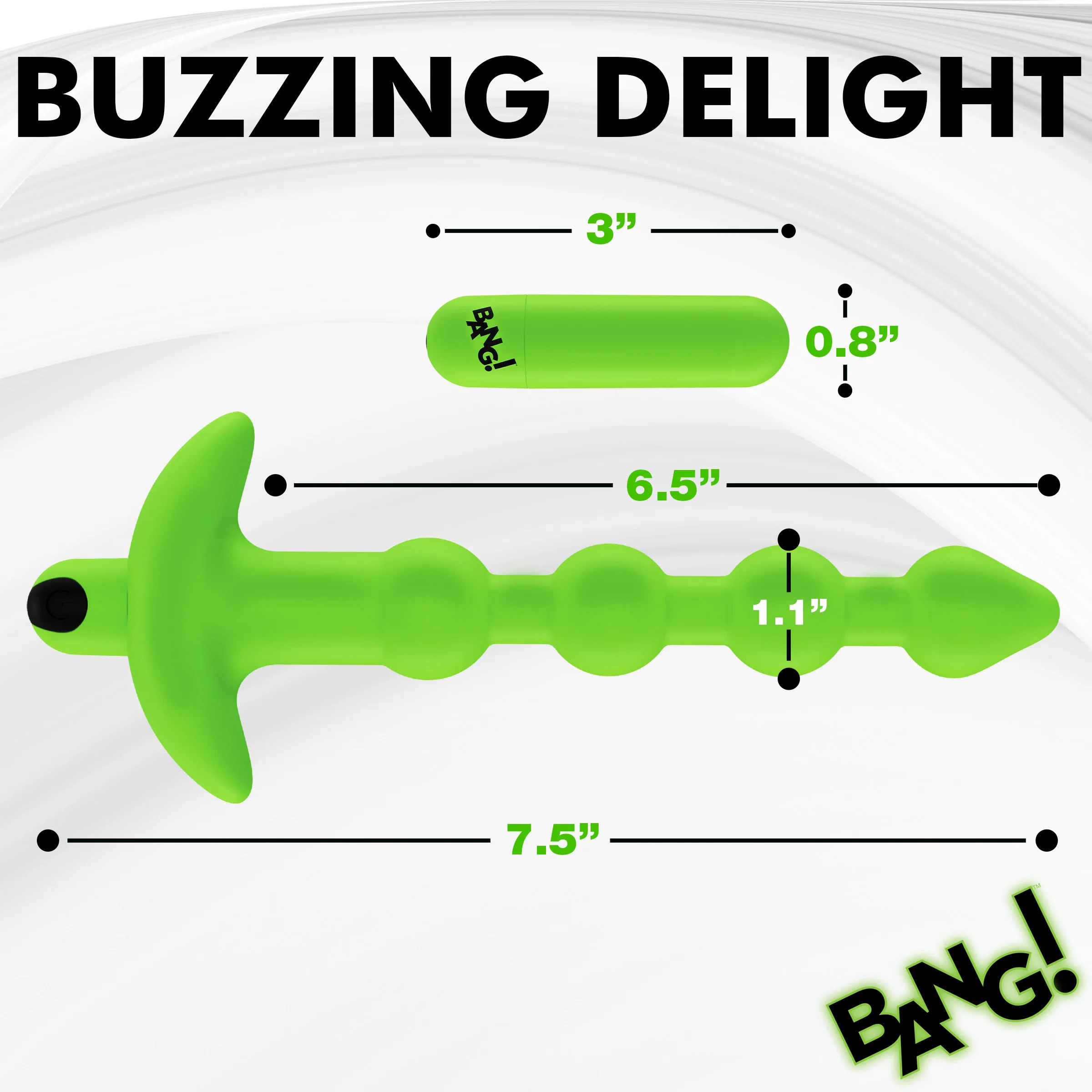 Glow-in-the-dark Silicone Anal Beads - Image 5